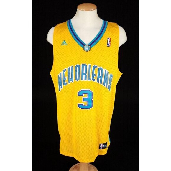 NBA Adidas New Orleans Hornets Chris Paul #3 Swingman Jersey XL Mens Yellow NWT - Picture 1 of 14
